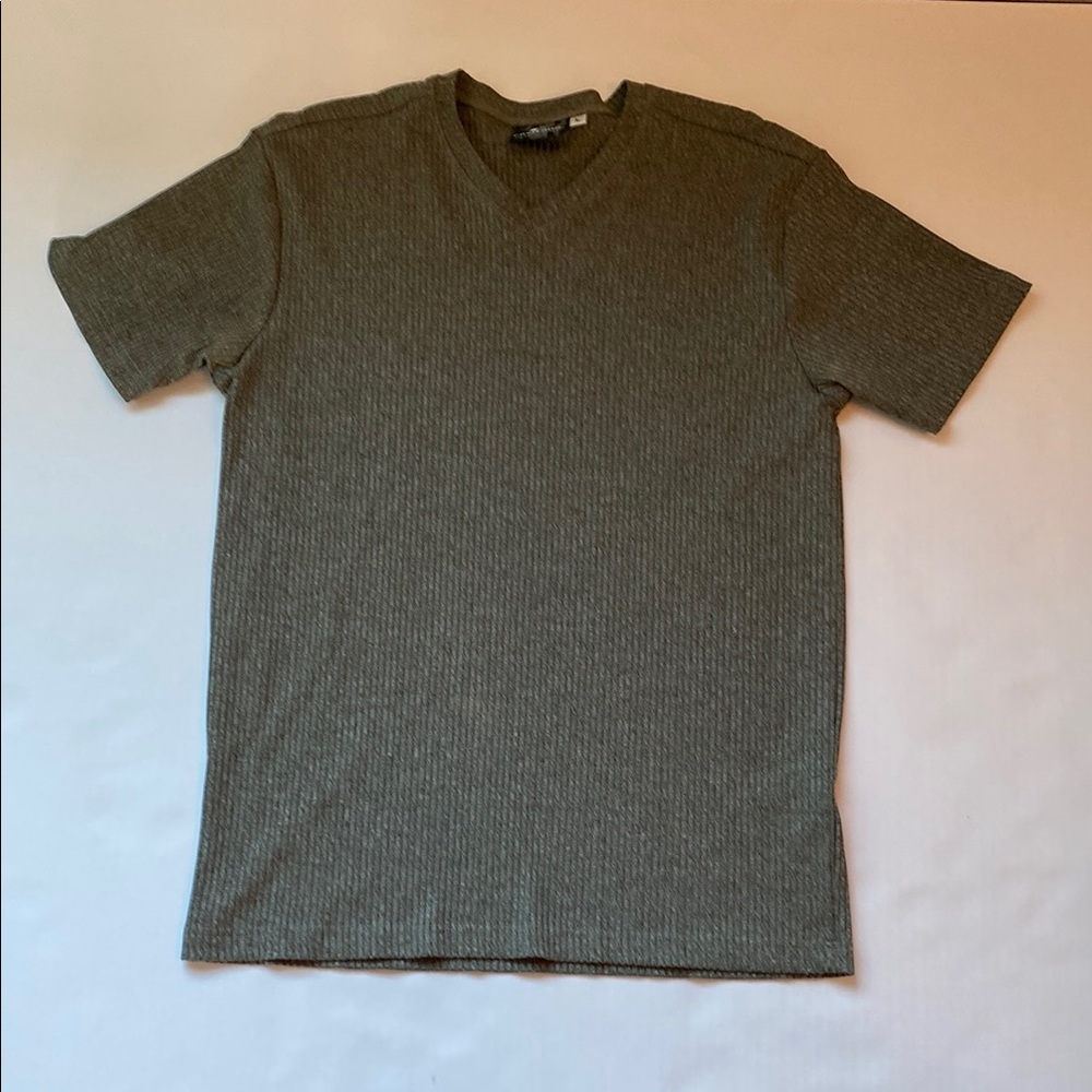 Olive Green Short Sleeve Tee Classic Crew Neck